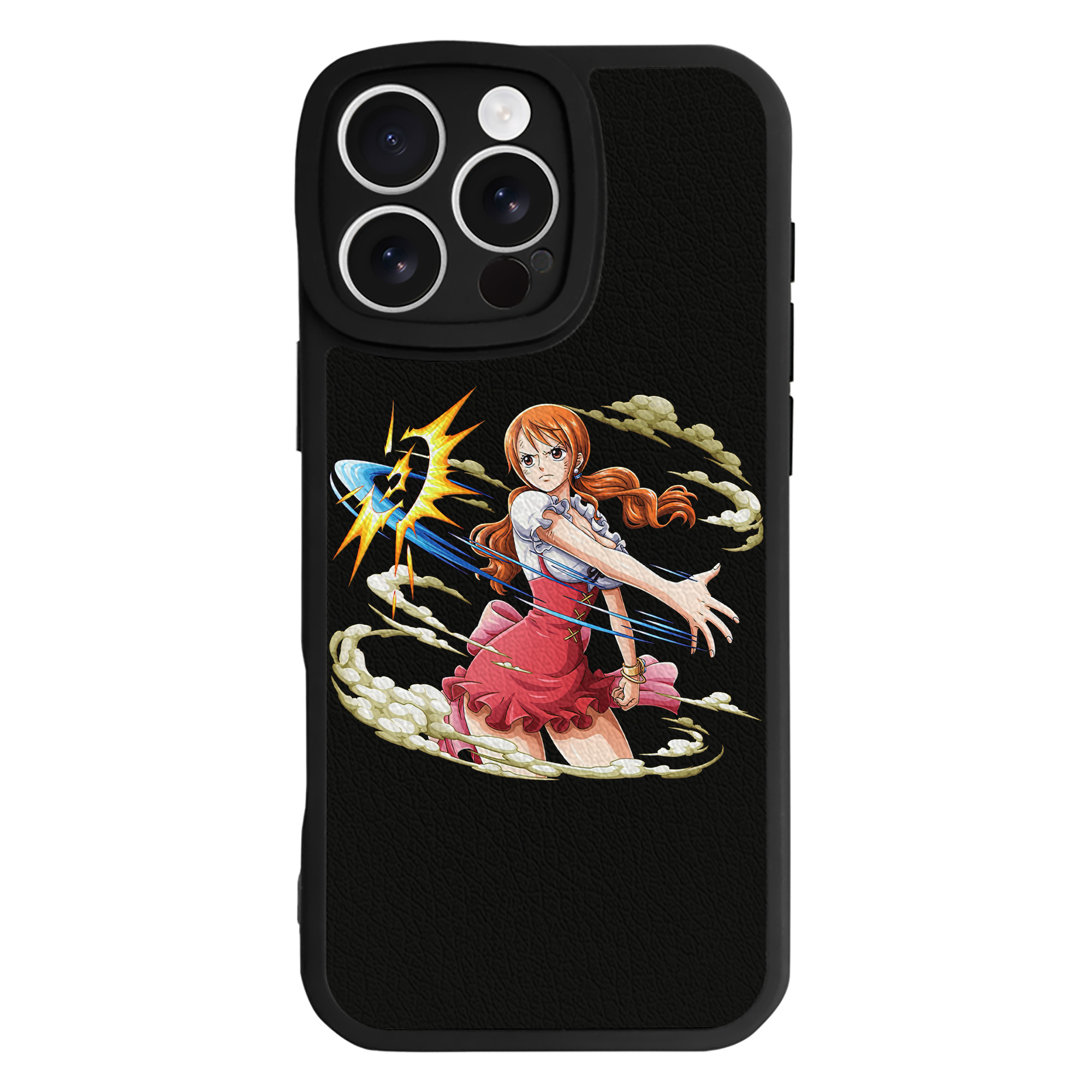 （画像用） ワンピース ナミ ONE PIECE Nami 【iPhone 16シリーズ対応】シリコンスマホケース（レザー調） 材質：シリコン